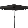 CUHOC Ø3m stokparasol zwart met volanten