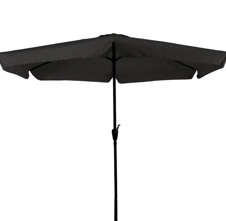 CUHOC Ø3m stokparasol zwart met volanten