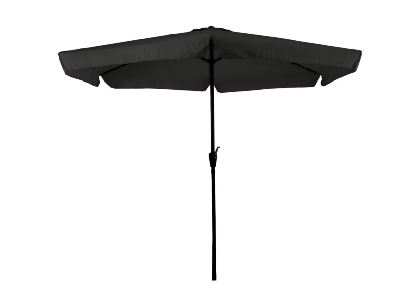 CUHOC Ø3m stokparasol zwart met volanten