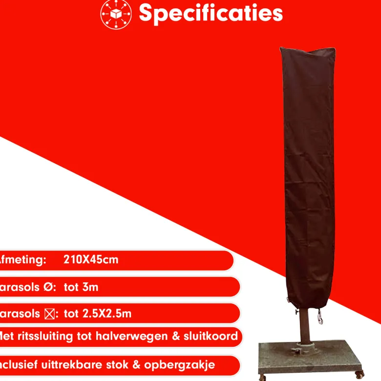 CUHOC Red Label 210 x 45 cm parasolhoes