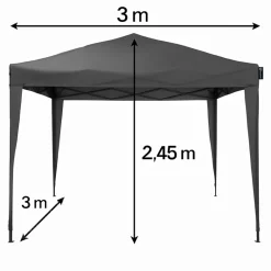 CUHOC 3 x 3 m easy-up partytent - Grey