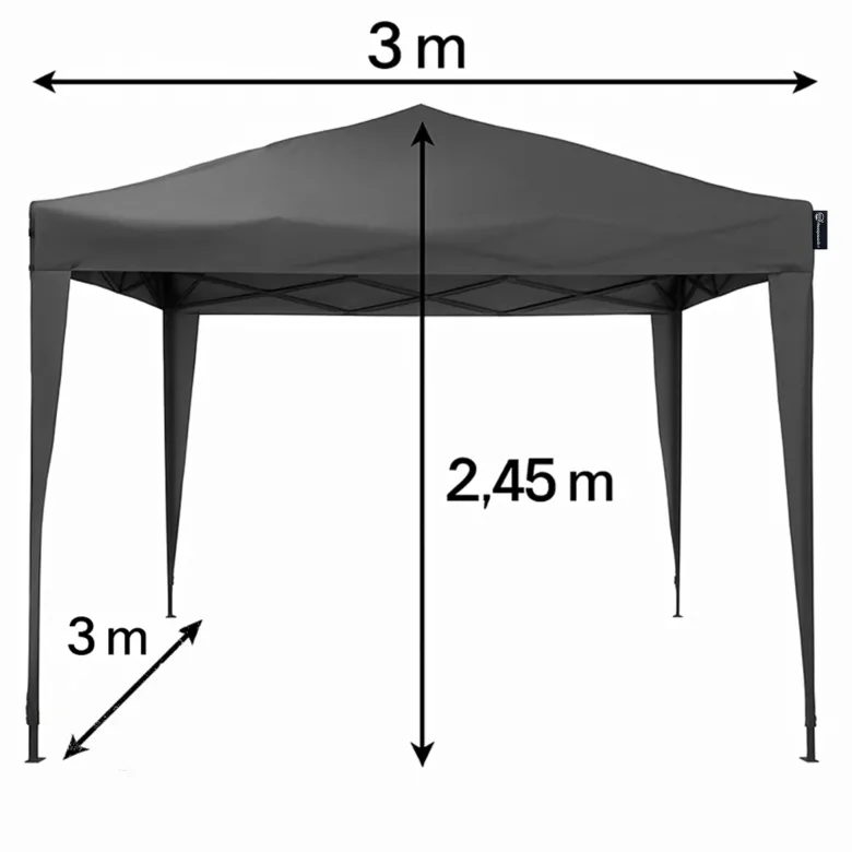 CUHOC 3 x 3 m easy-up partytent - Grey