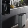 Curver Compatta 50 liter prullenbak - Grijs/Zwart