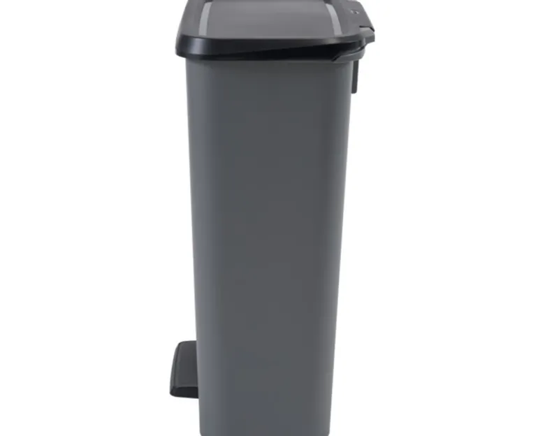 Curver Compatta 50 liter prullenbak - Grijs/Zwart
