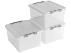 Curver Handy+ 35 liter opbergbox met deksel - 3 stuks
