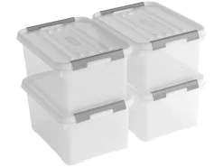 Curver Handy+ 15 liter opbergbox met deksel - 4 stuks