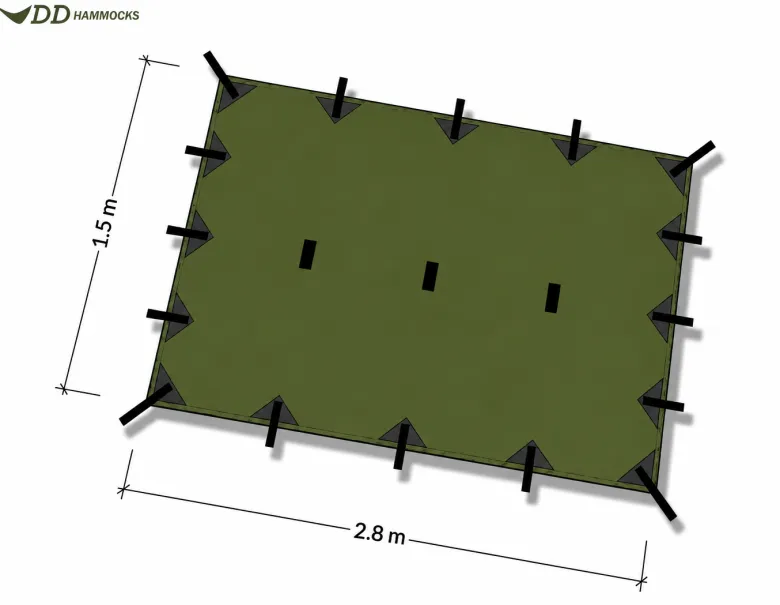 DD S 2.8 x 1.5 meter tarp - Coyote Brown