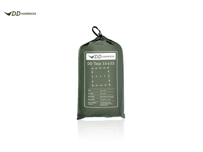 DD 3,5 x 3,5 meter tarp - Olive Green