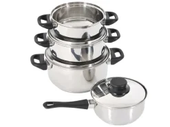 4-delige RVS pannenset
