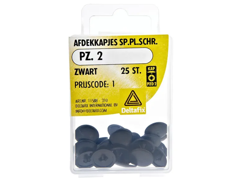 Deltafix spaanplaatschroef afdekkapje - Black