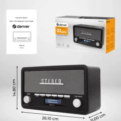 Denver DAB18 DAB+ Bluetooth radio - Dark Grey