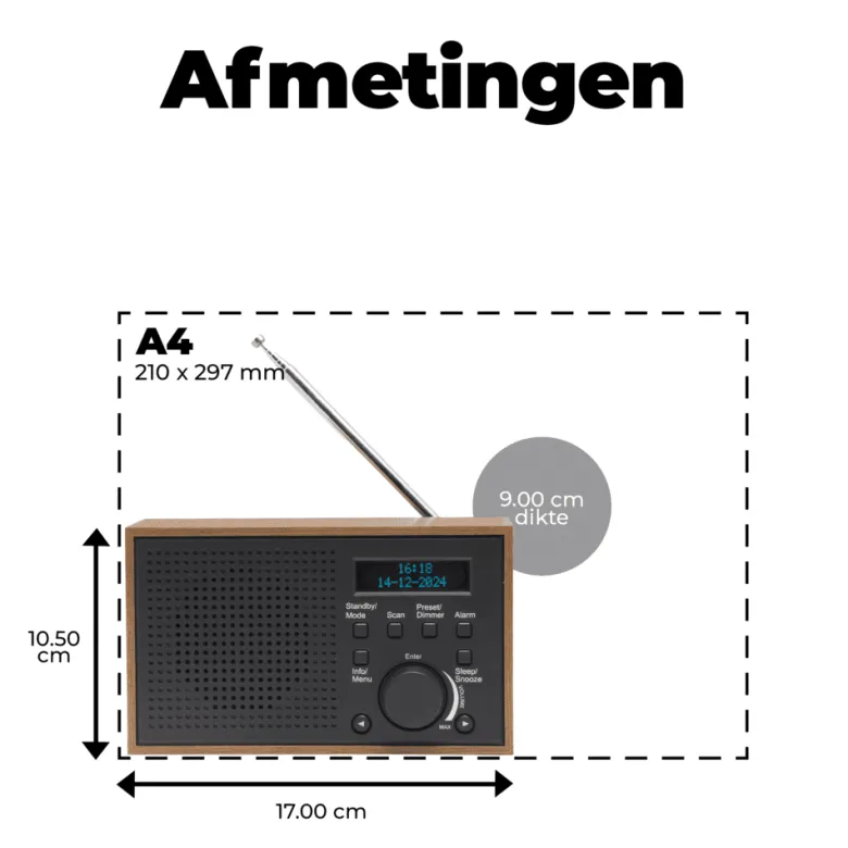 Denver DAB46W DAB+/FM Radio - Grey