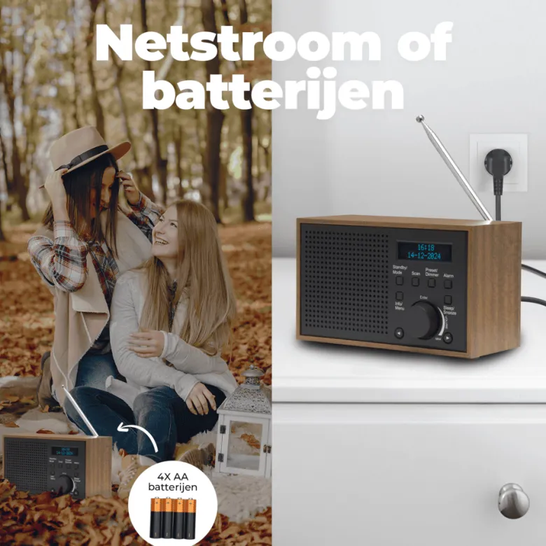Denver DAB46W DAB+/FM Radio - Grey