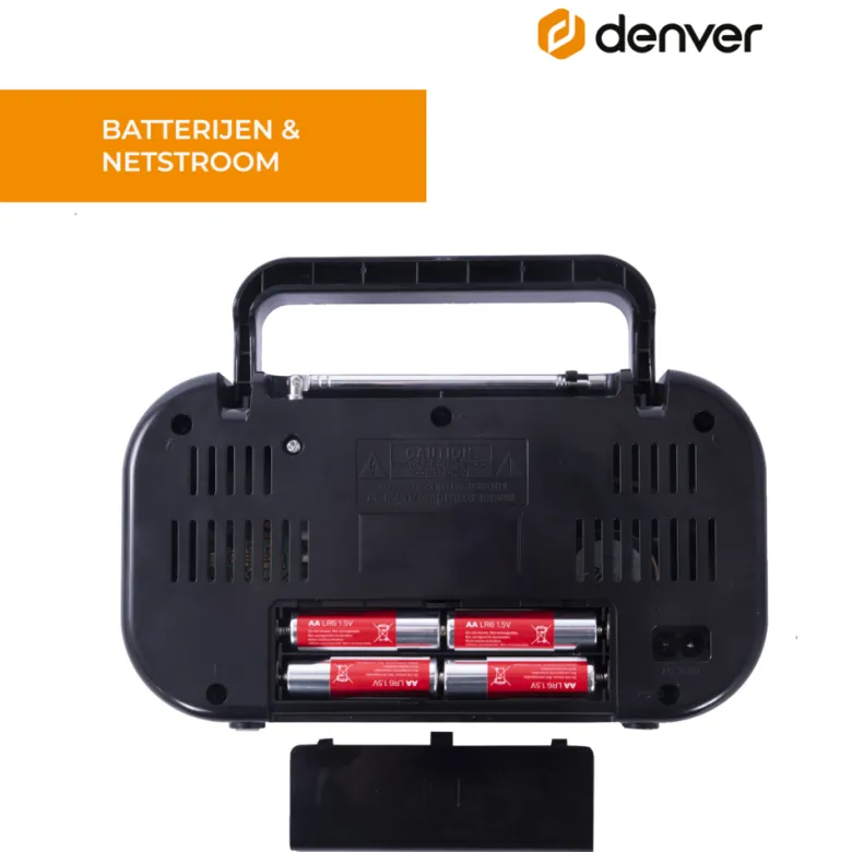 Denver TR51 FM radio noodradio - Black