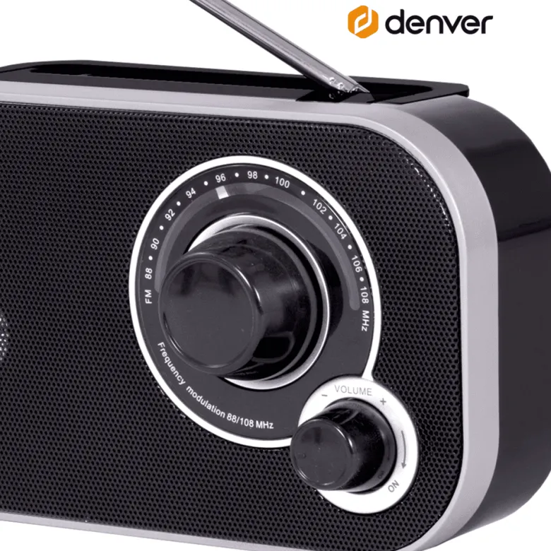 Denver TR51 FM radio noodradio - Black