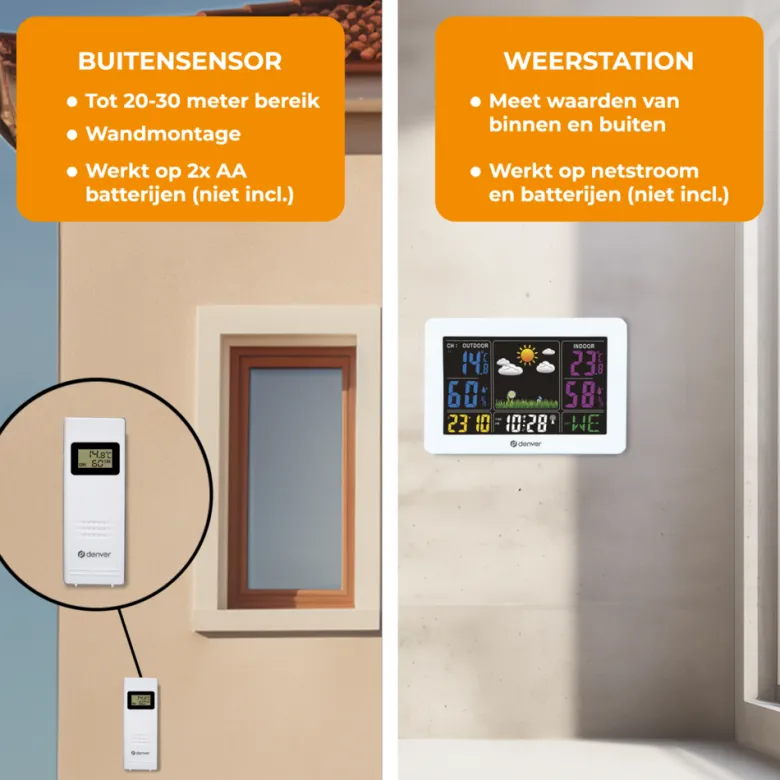 Denver WS540 radio gestuurd weerstation