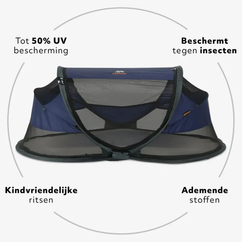 Deryan Baby Luxe campingbedje - Navy