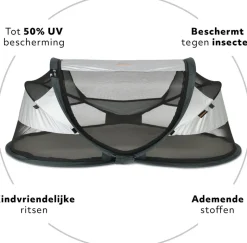 Deryan Baby Luxe campingbedje - Silver