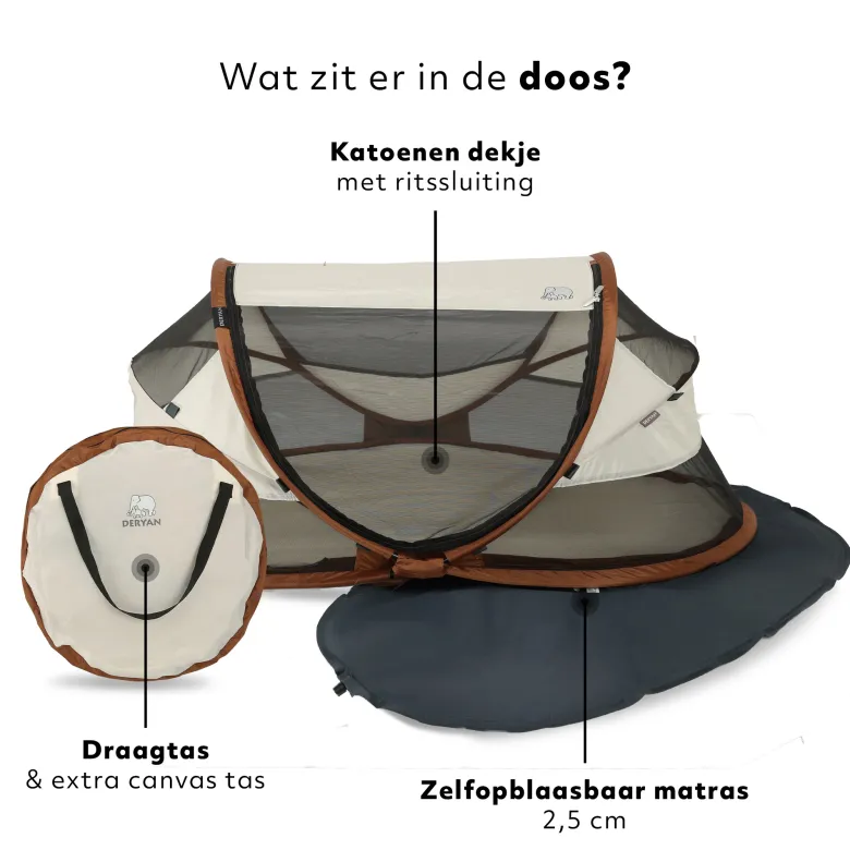 Deryan Baby Luxe campingbedje - Sand