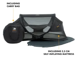 Deryan Baby Luxe zwart Campingbedje
