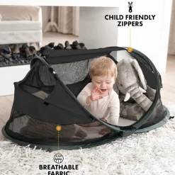 Deryan Baby Luxe zwart Campingbedje