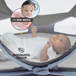 Deryan Baby Luxe zwart Campingbedje