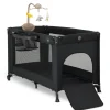 Deryan Believer campingbedje met matras en verschoonblad - Black