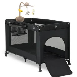 Deryan Believer campingbedje met matras en verschoonblad - Black