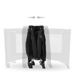 Deryan Believer campingbedje met matras en verschoonblad - Black