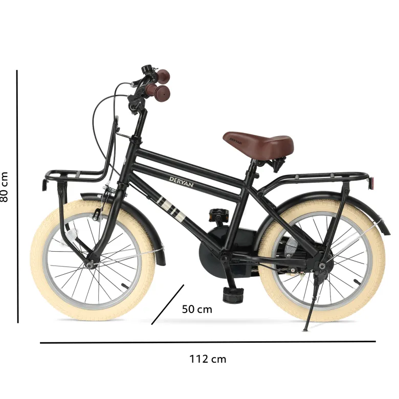 Deryan Cooper Black kinderfiets - 16 inch