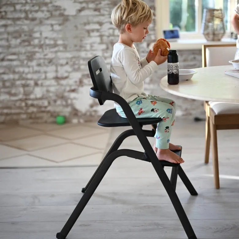 Deryan Curve kinderstoel met wipstoel en kussen - Black