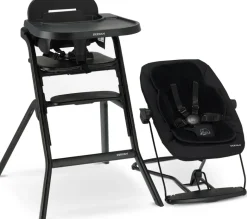 Deryan Curve kinderstoel met wipstoel en kussen - Black