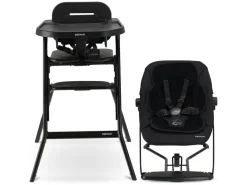Deryan Curve kinderstoel met wipstoel en kussen - Black