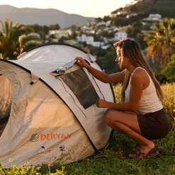 Deryan Dome 2-persoons Pop-up tent - Cream