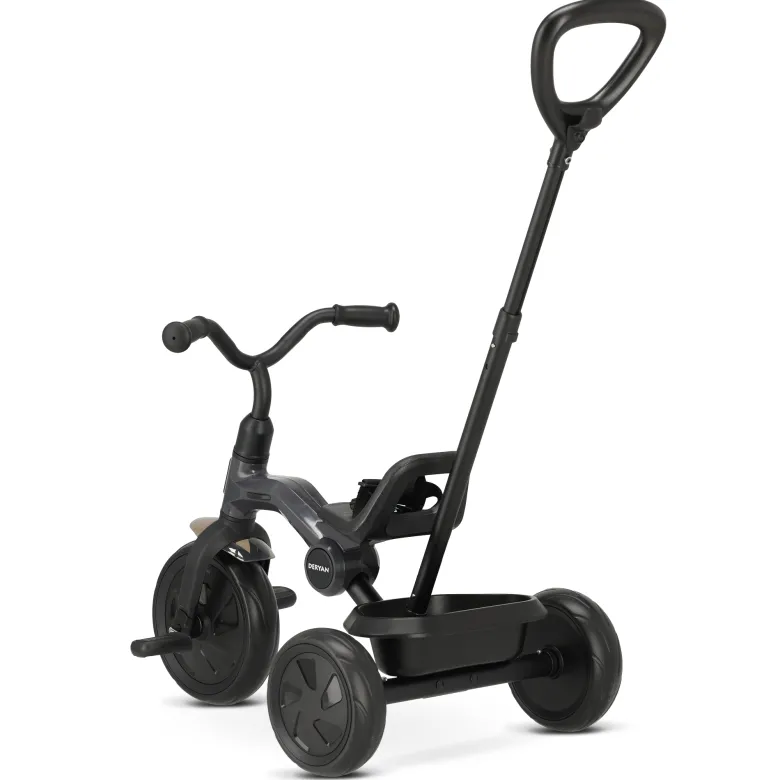 Deryan Drifter Driewieler met duwstang - Black