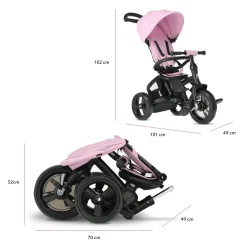 Deryan Explorer opvouwbare driewieler - Pink