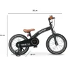 Deryan 14 inch Luxe 3-in-1 kinderfiets - Black