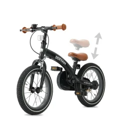 Deryan 14 inch Luxe 3-in-1 kinderfiets - Black