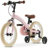 Deryan 14 inch Luxe 3-in-1 kinderfiets - Pink