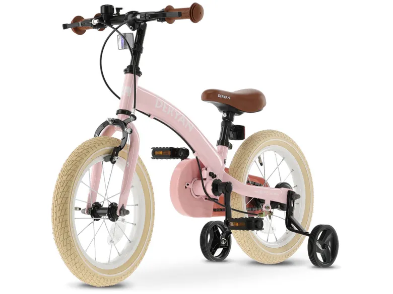 Deryan 12 inch Luxe 3-in-1 kinderfiets - Pink