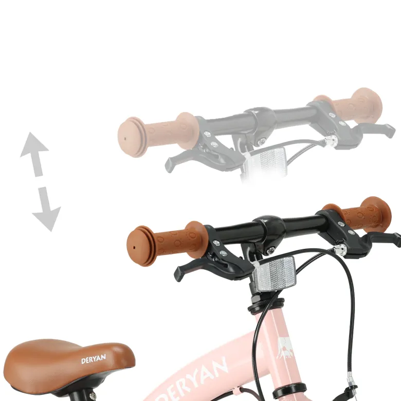 Deryan 12 inch Luxe 3-in-1 kinderfiets - Pink
