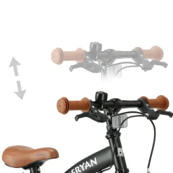 Deryan 12 inch Luxe 3-in-1 kinderfiets - Black