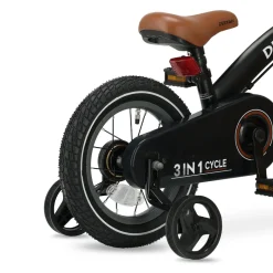 Deryan 12 inch Luxe 3-in-1 kinderfiets - Black