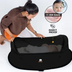 Deryan Infant BabyBox campingbedje met klamboe - Black