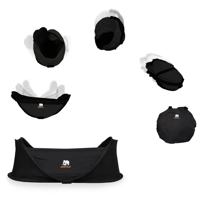 Deryan Infant BabyBox campingbedje met klamboe - Black