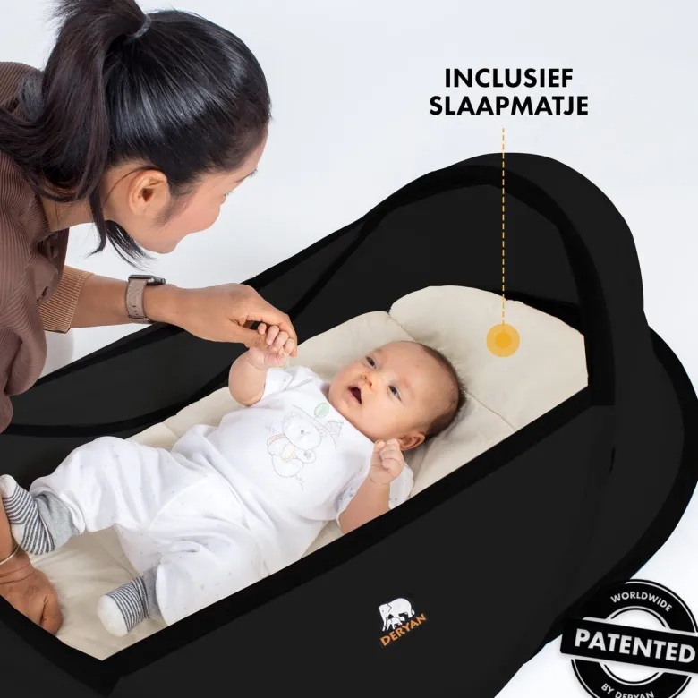 Deryan Infant BabyBox campingbedje met klamboe - Black