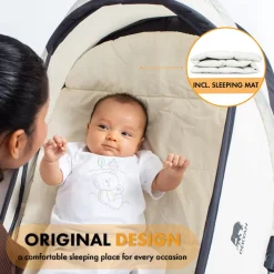 Deryan Infant Pop-Up BabyBox met klamboe - Cream