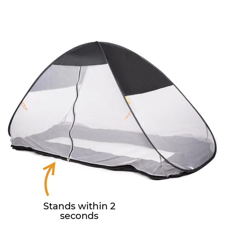 Deryan Luxe Grijs Pop Up Bedtent Klamboe