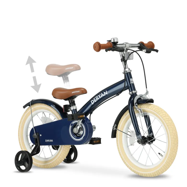Deryan Luxe 3-in-1 Blue kinderfiets - 14 inch