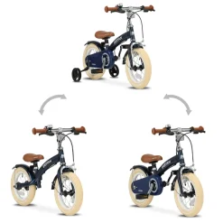 Deryan Luxe 3-in-1 Blue kinderfiets - 12 inch